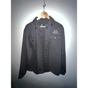 Realtree Black Snap Button Up Jacket XL